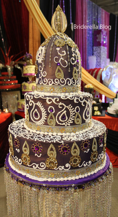 Purple And Gold Wedding Cakes
 South Asian wedding cakes