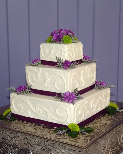 Purple And Green Wedding Cakes
 Wedding Cakes Purple & Green Square Wedding Cakes