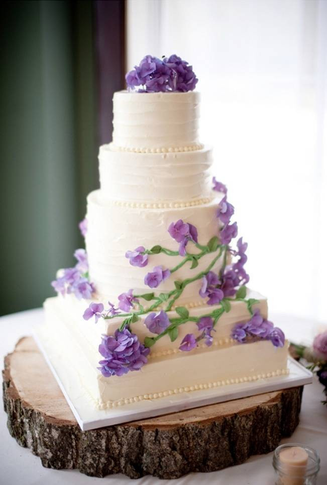 Purple And Green Wedding Cakes
 Rustic Green & Purple Garden Wedding from A Garden Party
