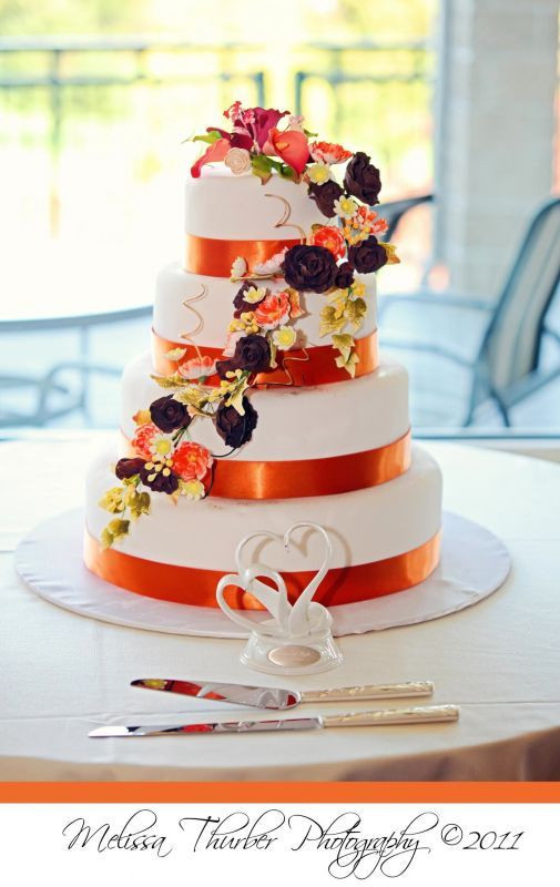 Purple And Orange Wedding Cakes
 11 best wedding cakes images on Pinterest