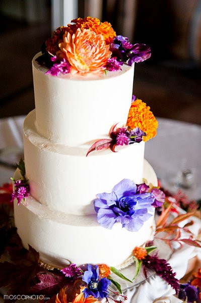 Purple And Orange Wedding Cakes
 Orange Purple Fall Round Wedding Cakes s &