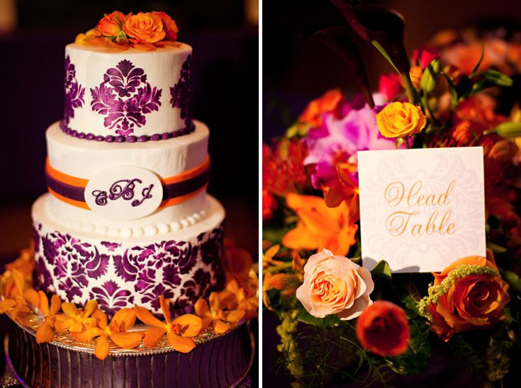 Purple And Orange Wedding Cakes
 180 best Orange & Purple Wedding Inspiration images on