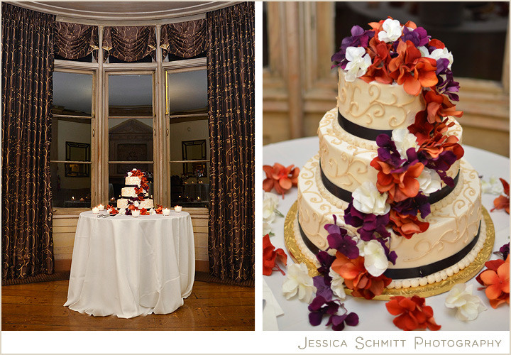 Purple And Orange Wedding Cakes
 wedding cake purple orange flowers