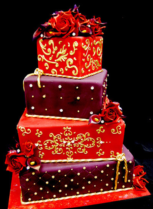 Purple and Red Wedding Cakes 20 Ideas for Red and Purple Wedding Cake Wedding and Bridal Inspiration