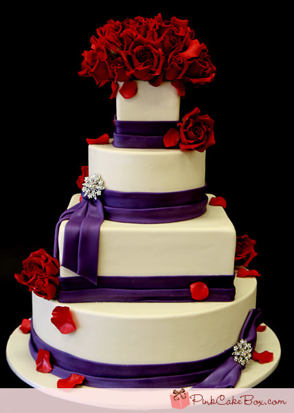 Purple And Red Wedding Cakes
 Hoa s blog So your Christmas wedding is fast approaching