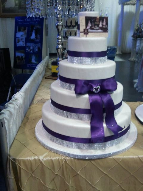 Purple And Silver Wedding Cakes
 MY SPARKLY PURPLE WEDDING CAKE