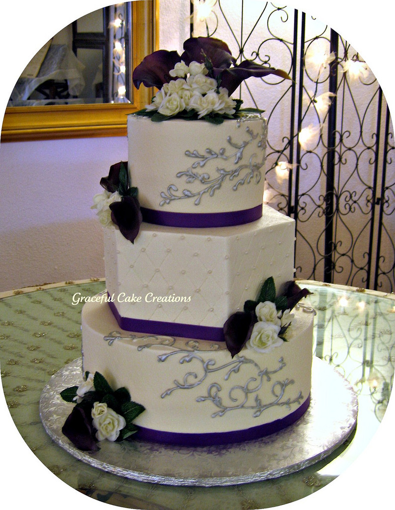 Purple And Silver Wedding Cakes
 Ivory Purple and Silver Wedding Cake a photo on Flickriver