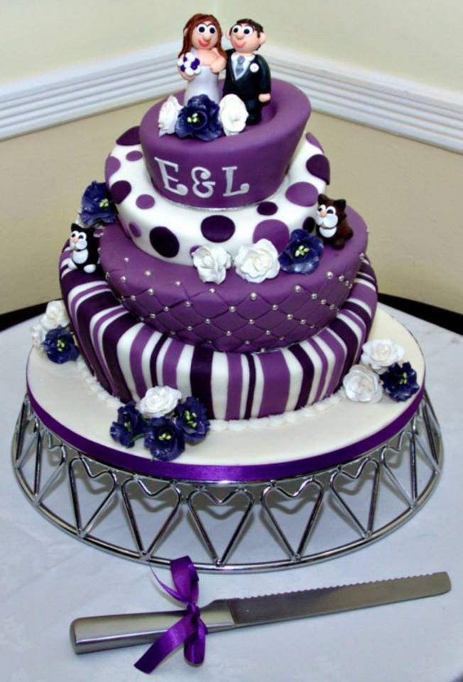 Purple And Silver Wedding Cakes
 Hours of Fun
