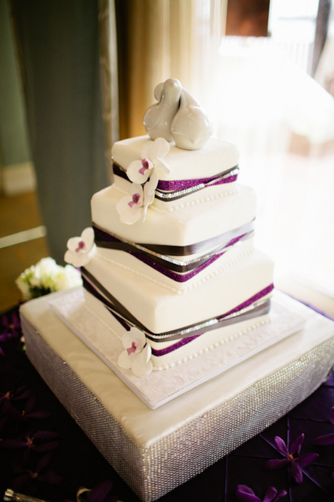 Purple And Silver Wedding Cakes
 San Diego Wedding