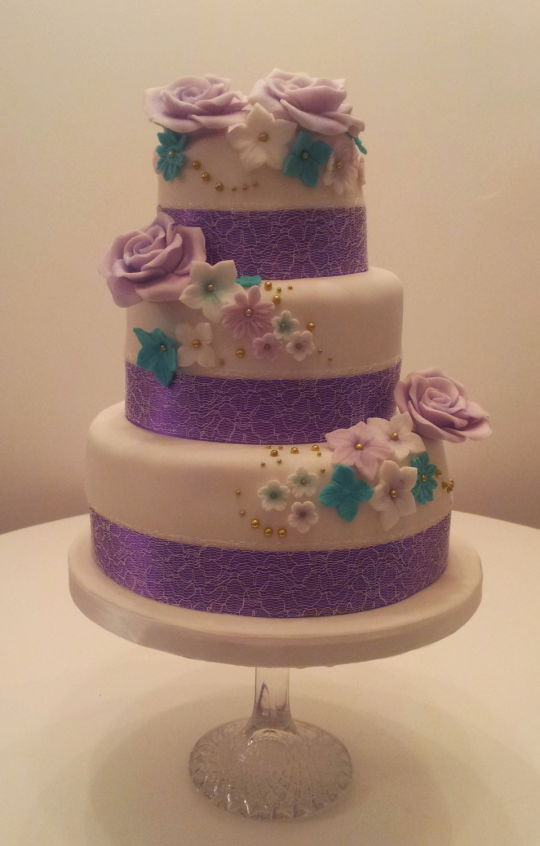 Purple And Teal Wedding Cakes
 Purple & Teal Wedding cake Cake by Sarah Poole CakesDecor