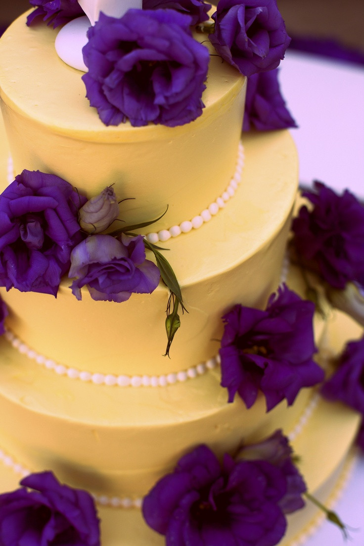 Purple And Yellow Wedding Cake
 17 Best images about Purple & yellow on Pinterest