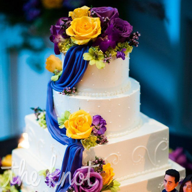 Purple And Yellow Wedding Cake
 Purple and Yellow Wedding Cake