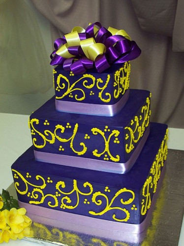 Purple And Yellow Wedding Cake
 Purple Wedding Cakes Best of Cake