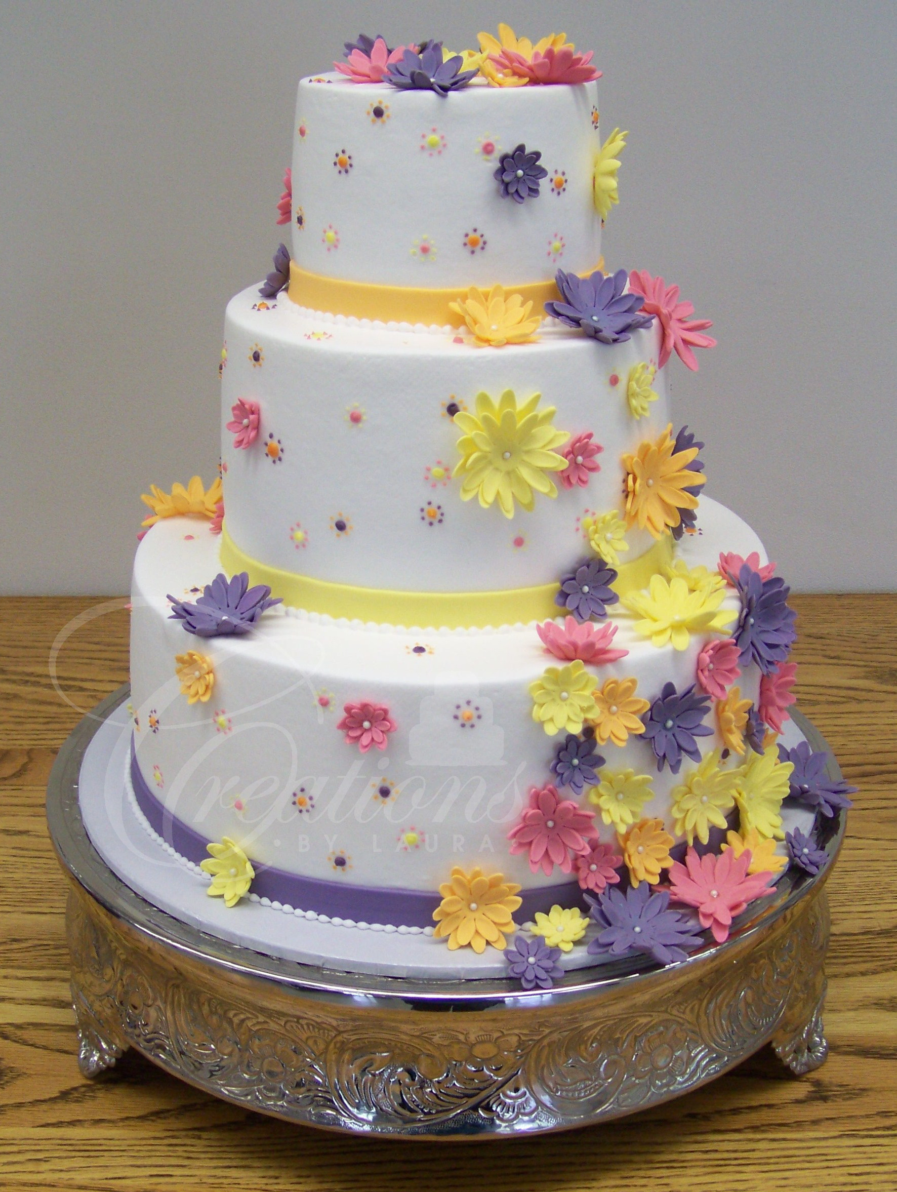 Purple And Yellow Wedding Cake
 2012 Wedding Cakes