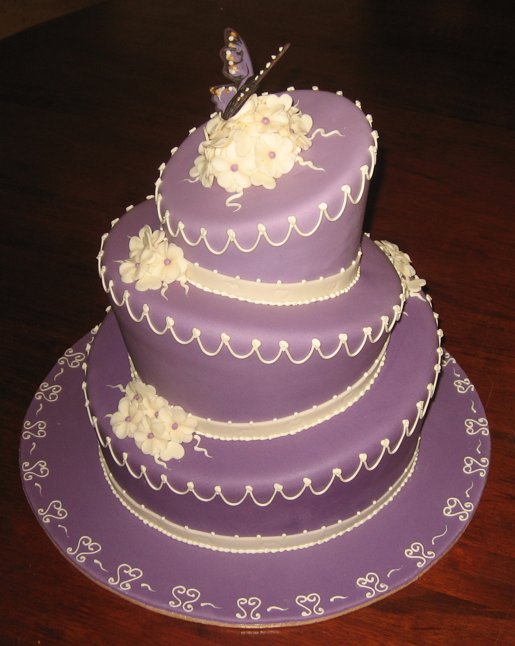 Purple Wedding Cakes Pictures
 Let Them Eat Cake Purple Wedding Cake