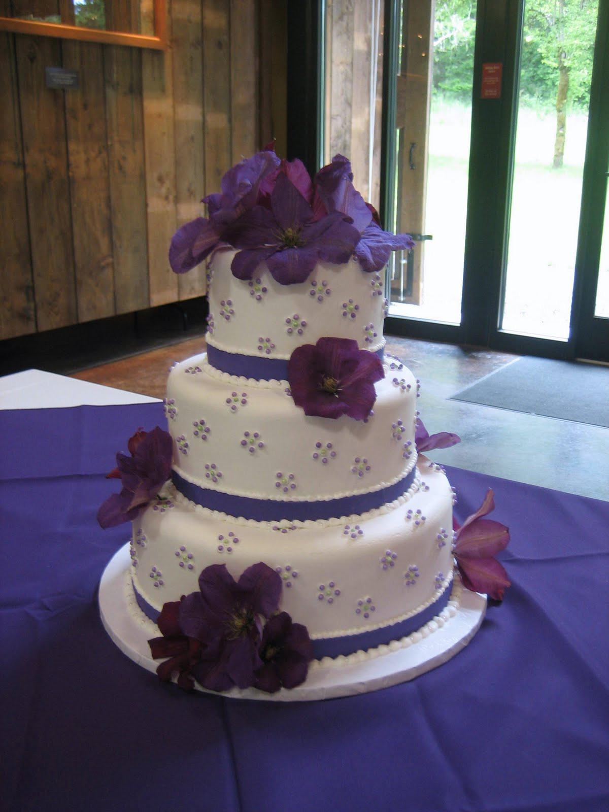 Purple Wedding Cakes
 Jillicious Discoveries Three Purple Wedding Cakes