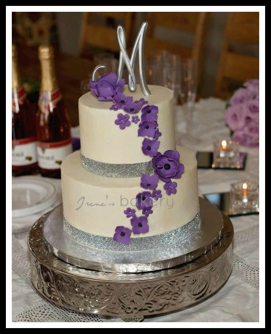 Purple Wedding Cakes With Prices
 Silver and purple wedding cakes idea in 2017