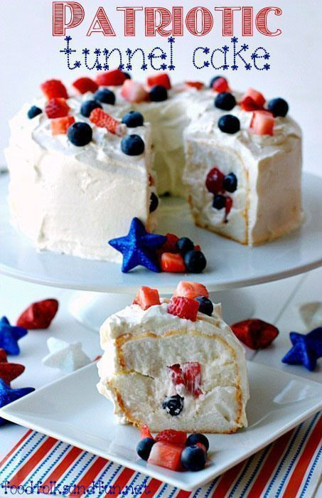 Quick 4Th Of July Desserts
 Patriotic Tunnel Cake Recipe a quick & easy dessert