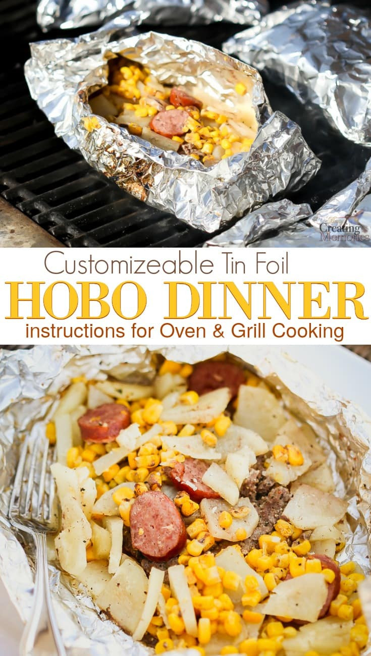 Quick Camping Dinners
 Easy Hobo Dinner Tin Foil Dinner perfect for the whole