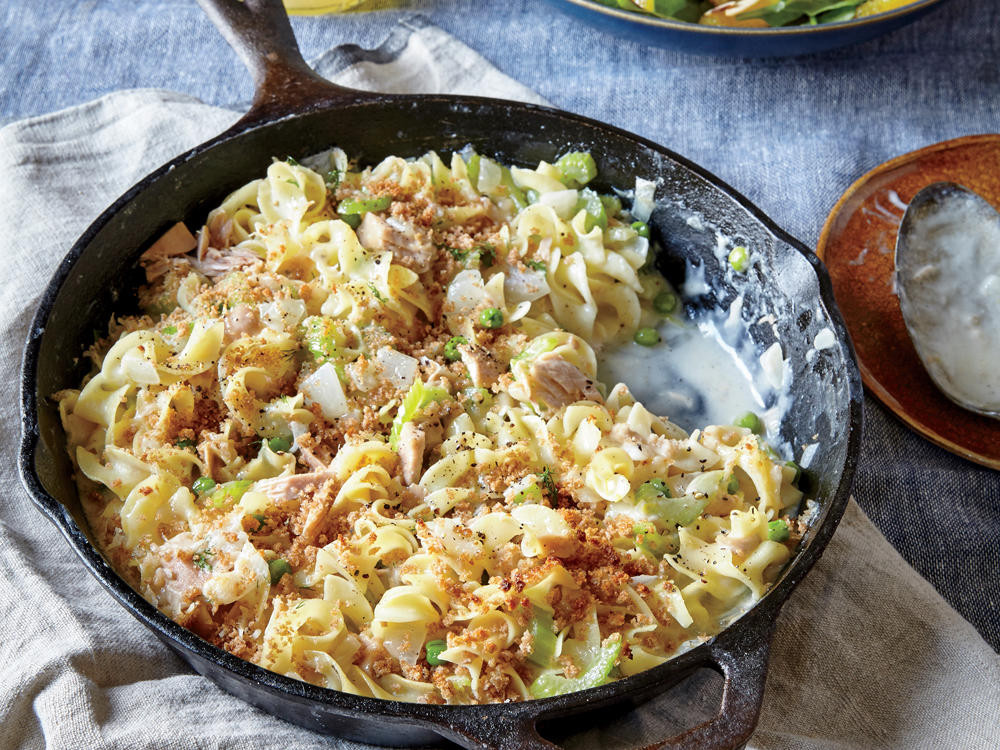 Quick Healthy Casseroles
 Creamy Tuna Noodle Casserole with Peas and Breadcrumbs