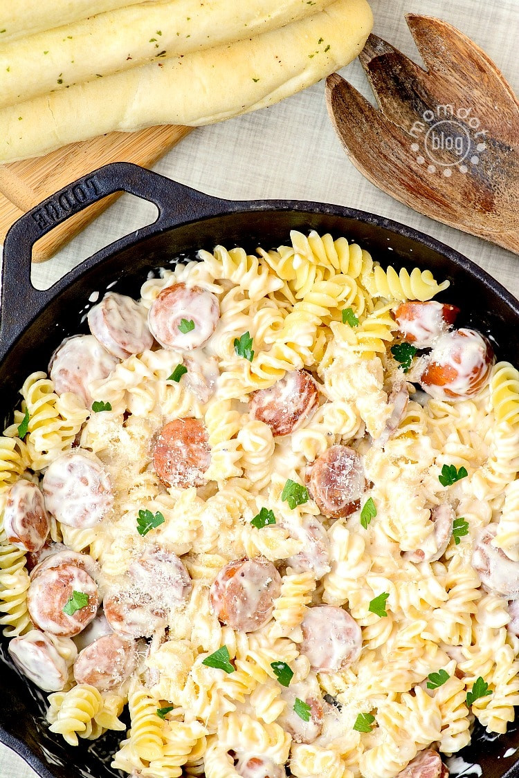 Quick Healthy Dinners For 2
 Spicy sausage Alfredo Recipe
