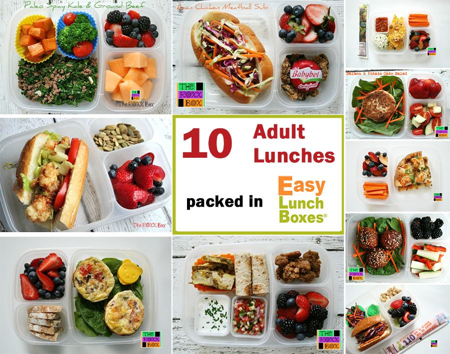 Quick Healthy Snacks For Work
 10 adult lunches Packed to go in EasyLunchboxes