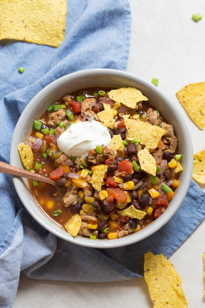 Quick Simple Healthy Dinners
 Turkey Taco Soup Quick and Easy Dinner
