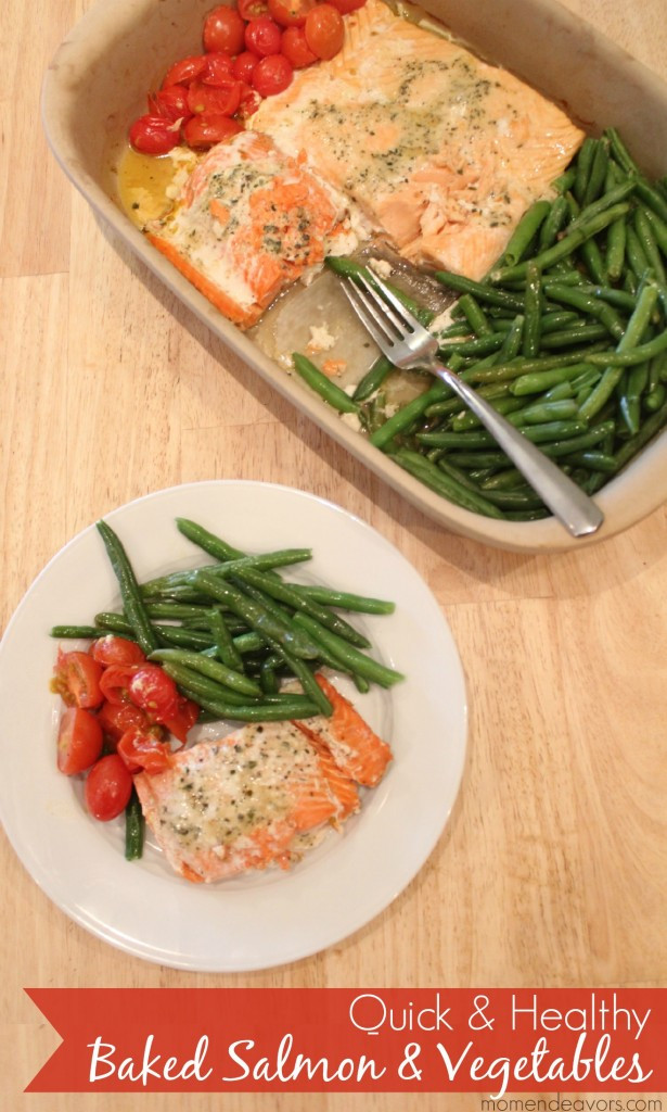 Quick Simple Healthy Dinners
 Quick & Healthy Recipe e Pan Baked Salmon & Ve ables