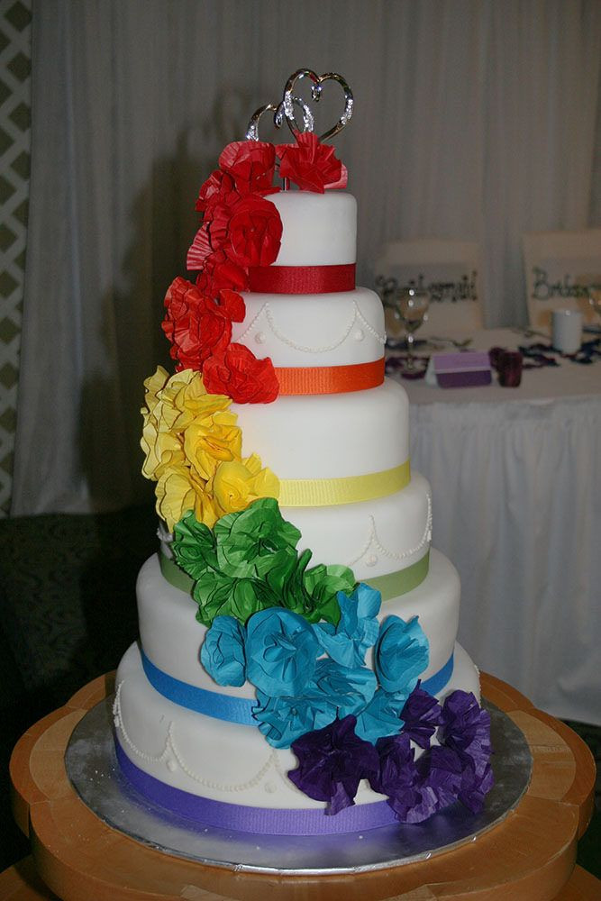 Rainbow Wedding Cakes
 Rainbow Wedding Cake