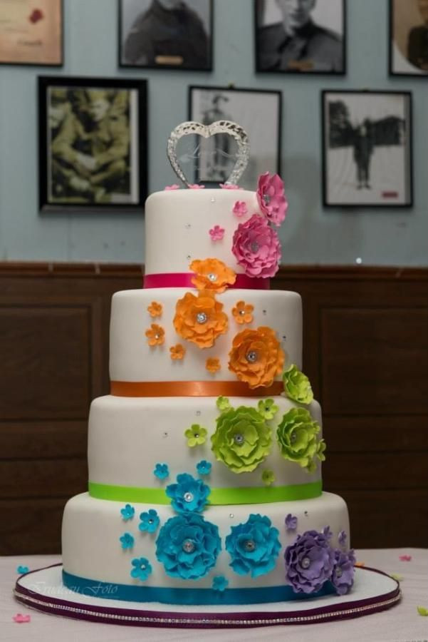 Rainbow Wedding Cakes
 25 best ideas about Rainbow wedding cakes on Pinterest