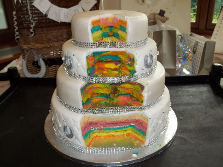 Rainbow Wedding Cakes Best 20 Rainbow Wedding Cake Cakecentral