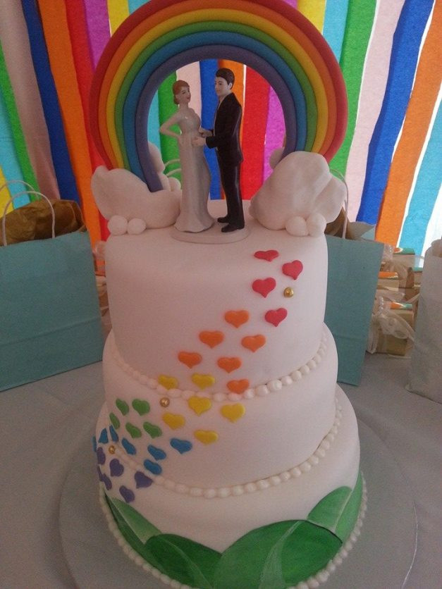 Rainbow Wedding Cakes
 Rainbow Wedding Cake