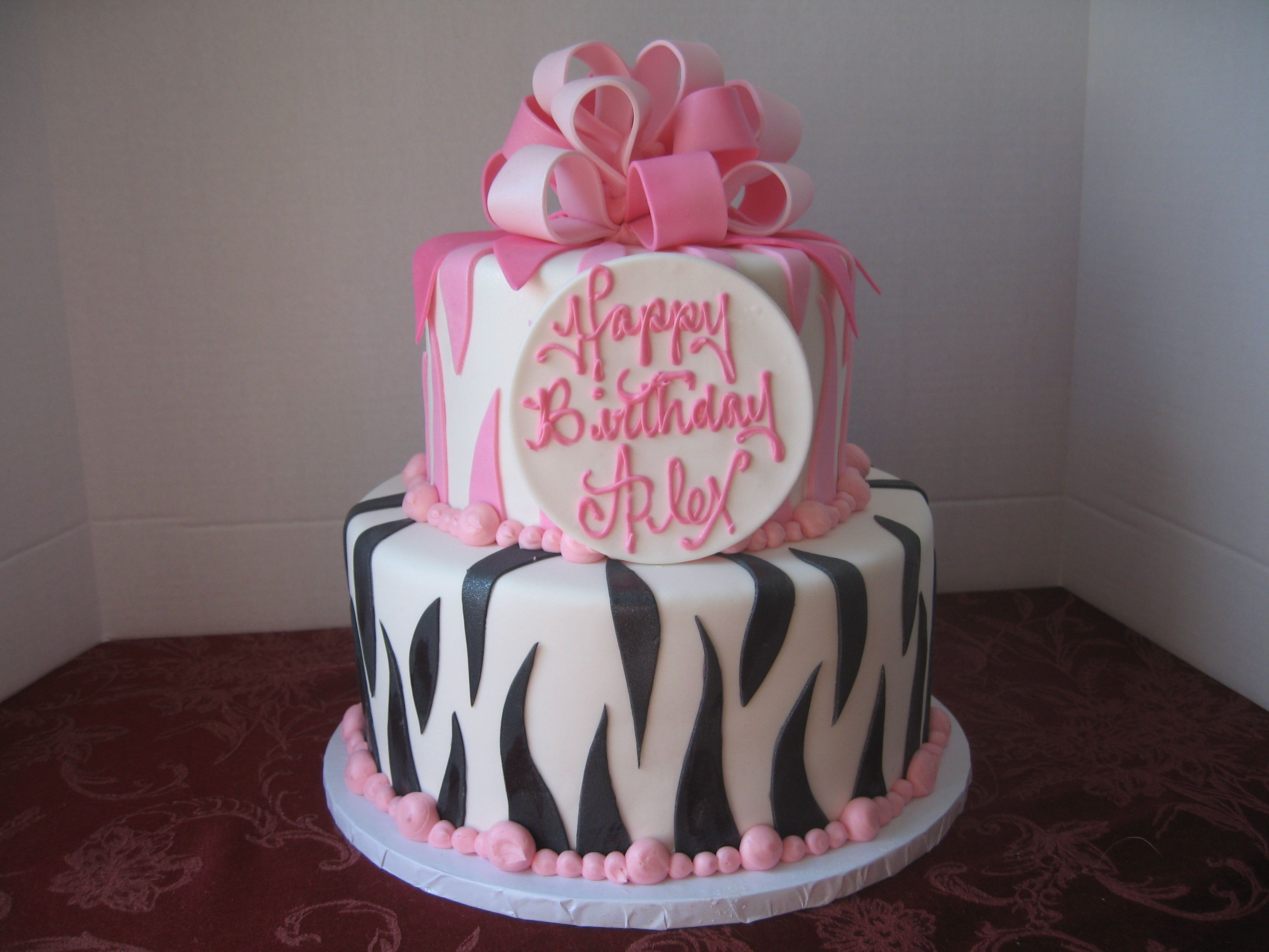 Raleys Wedding Cakes
 Zebra Print Birthday Cake My Cakes Pinterest Zebra Print