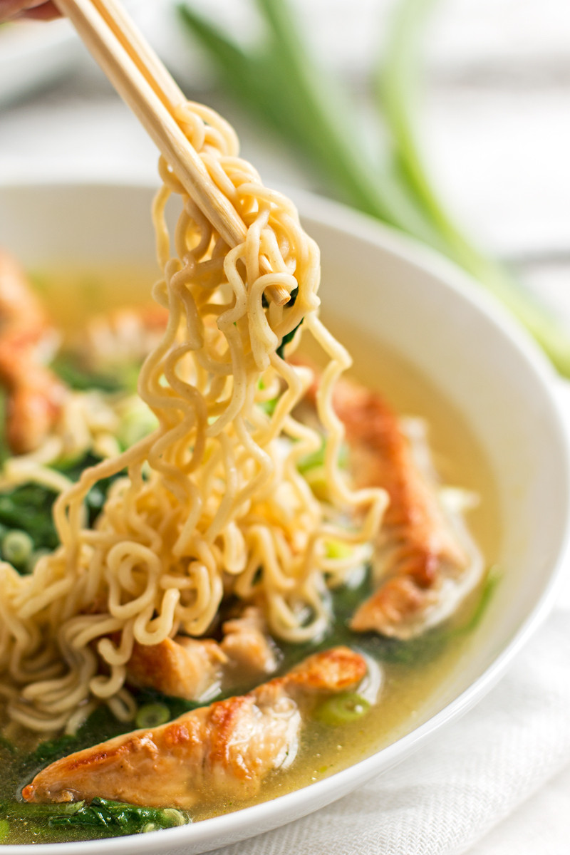 Raman Noodles Healthy
 Healthy Turkey Ramen Bowls with Spinach