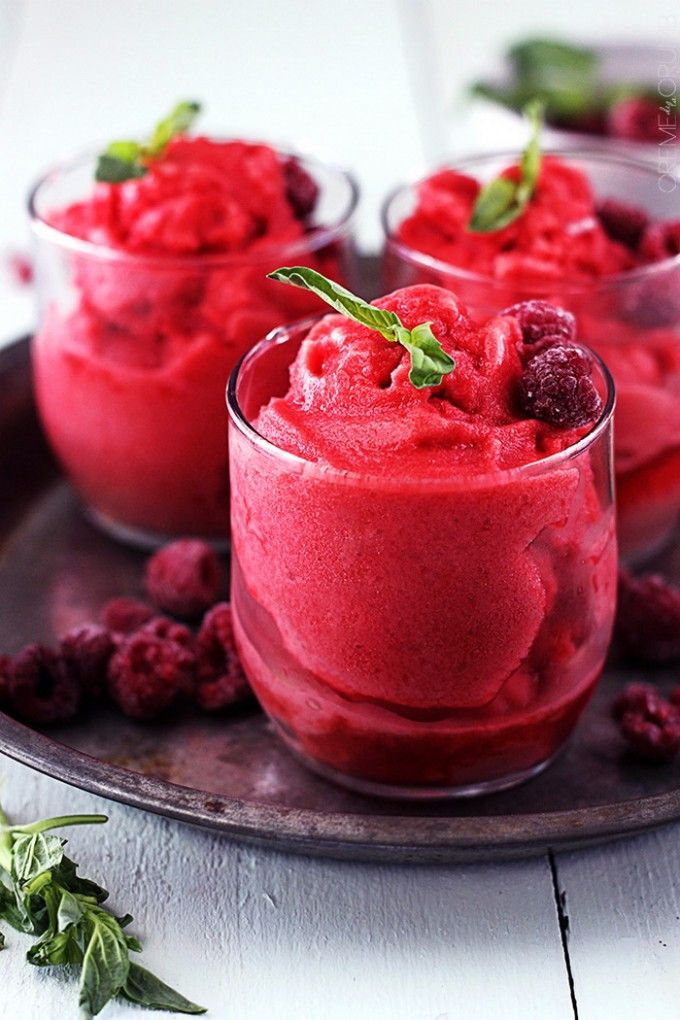 Raspberry Desserts Healthy
 Raspberry Sorbet – Healthy Ve arian Diet Dessert
