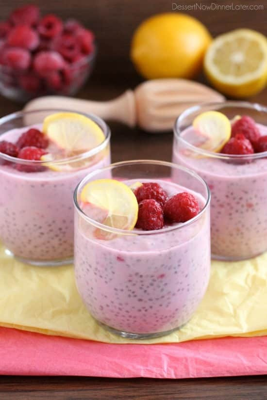 Raspberry Desserts Healthy
 Lemon Raspberry Chia Pudding Dessert Now Dinner Later