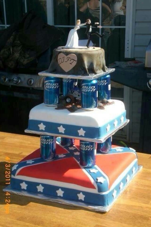 Rebel Flag Wedding Cakes
 Bud Light Groom s Cake Grooms Cakes Pinterest