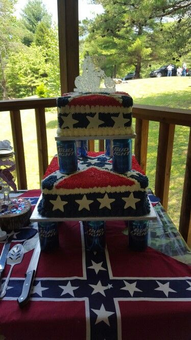 Rebel Flag Wedding Cakes
 Rebel flag wedding cake Holidays Birthdays Gift ideas