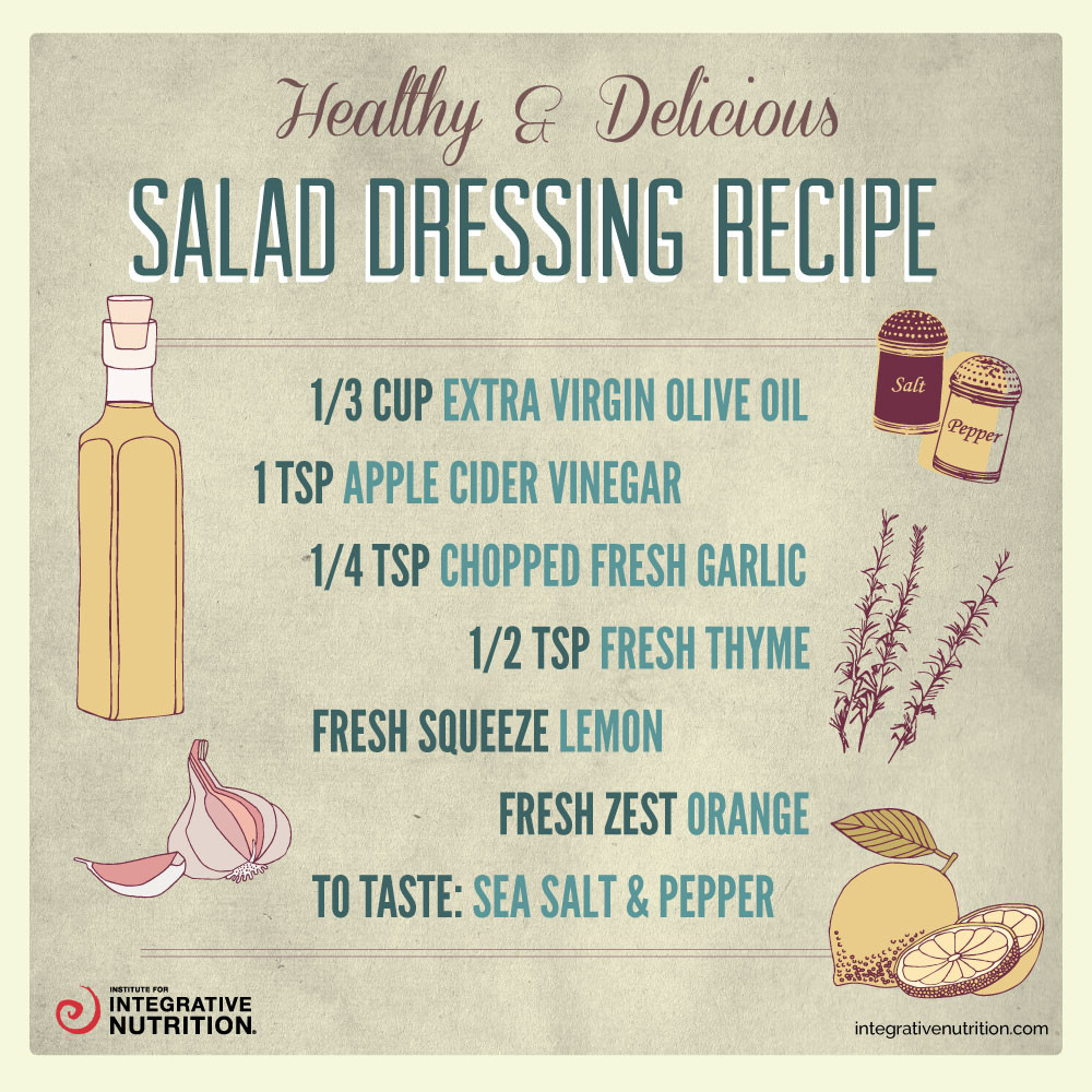 Recipes For Healthy Salad Dressings
 Salad dressing infographic