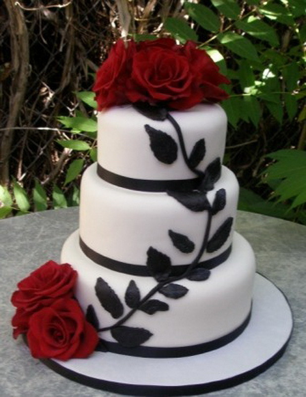Red And Black Wedding Cakes
 Red & White Wedding Cakes