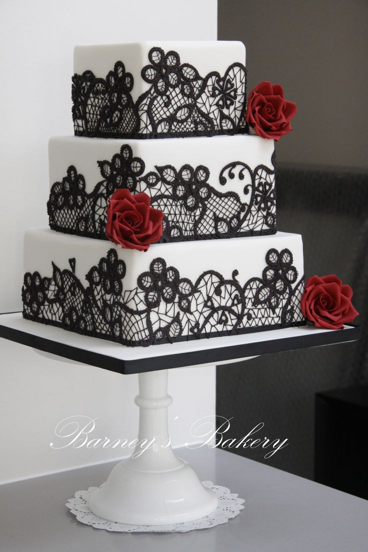 Red And Black Wedding Cakes
 49 Amazing Black and White Wedding Cakes Deer Pearl Flowers