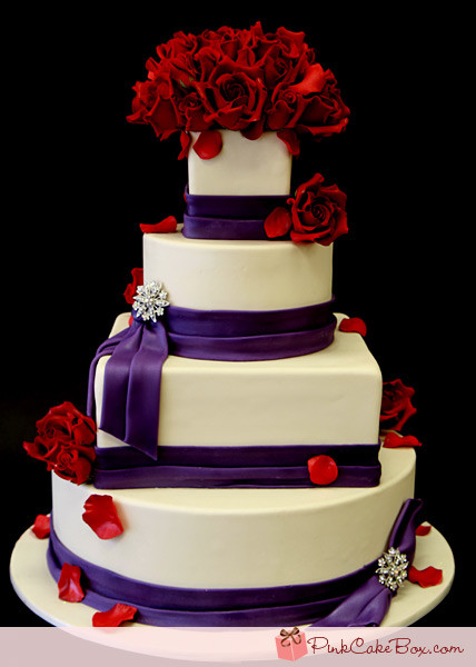 Red And Purple Wedding Cakes
 Hoa s blog So your Christmas wedding is fast approaching