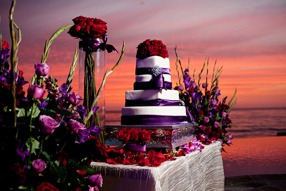 Red And Purple Wedding Cakes
 Destination Wedding in Rosarito Mexico The Destination