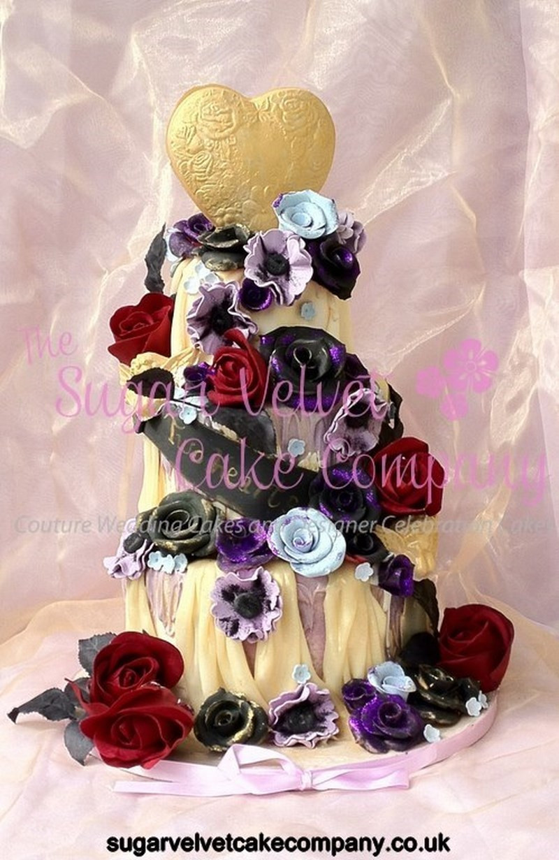 Red And Purple Wedding Cakes
 Red and purple wedding cake idea in 2017