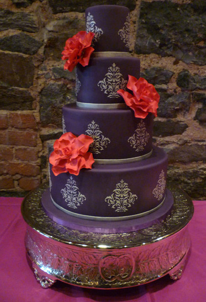 Red And Purple Wedding Cakes
 Wedding Cakes Purple Damask Cakes