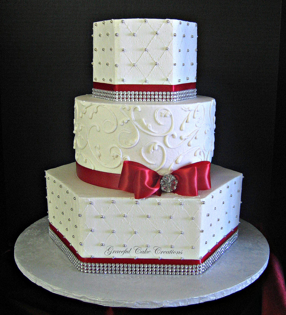 Red And Silver Wedding Cakes
 Red and silver wedding cakes idea in 2017