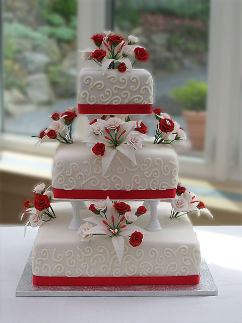 Red And White Wedding Cake
 Top 20 wedding cake idea trends and designs