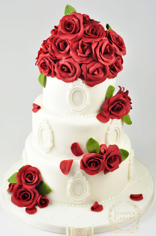 Red Rose Wedding Cakes
 Nisha Calculation LOVELY ROSE DESIGN CAKE PIK