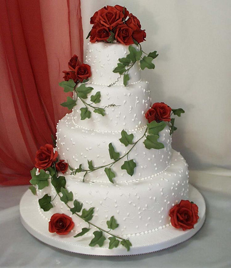 Red Roses Wedding Cakes
 Fairy Cup Cakes partner
