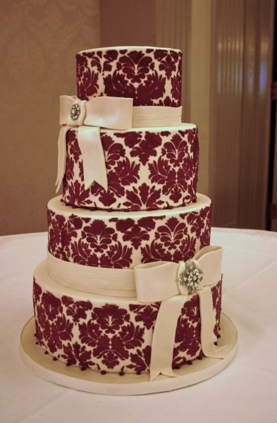 Red Velvet Wedding Cake
 Damasks Red velvet cakes and Our wedding day on Pinterest